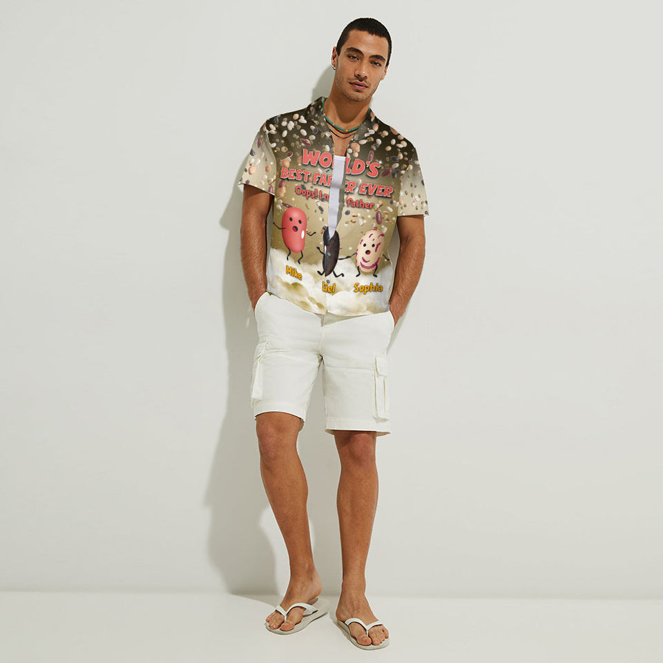 World's Best Farter Funny Bean - Personalized Father Hawaiian Shirt