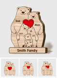 Bear Family - Personalized Family Shaped Wooden Puzzle