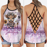 Bit Of Mess But Doing My Best - Personalized Cow Cross Tank Top