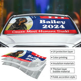 Most Human Suck! Vote For Pets - Personalized Dog Car Sunshade