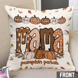 Mama Pumpkin Patch - Personalized Mother Throw Pillow