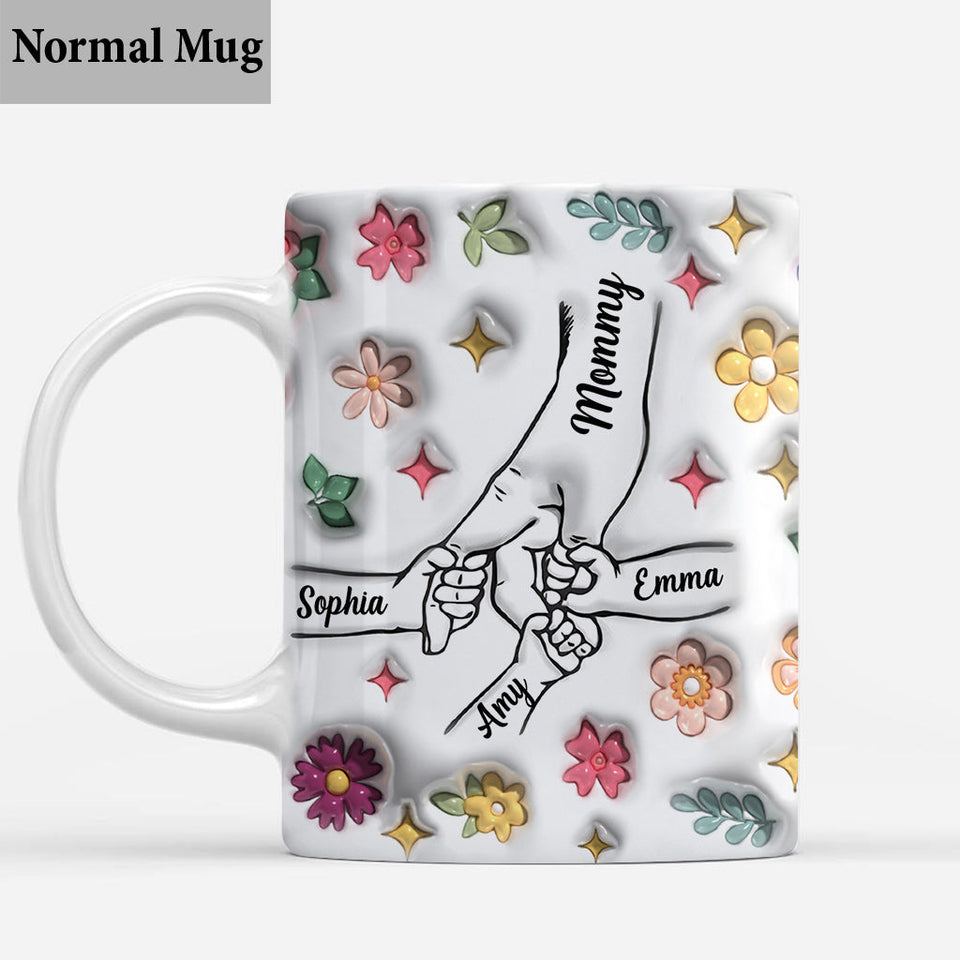Holding Hands - Personalized Mother Mug