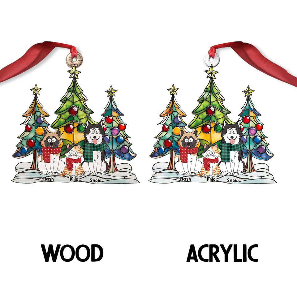 Merry Christmas Pets - Personalized Dog Custom Shaped Ornament