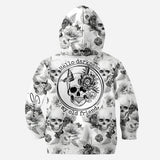 Pink Roses Skull - Personalized Skull Hoodie and Leggings