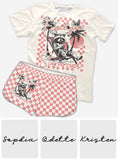Feral Girl Summer - Personalized Raccoon All Over Shirt & Women Shorts