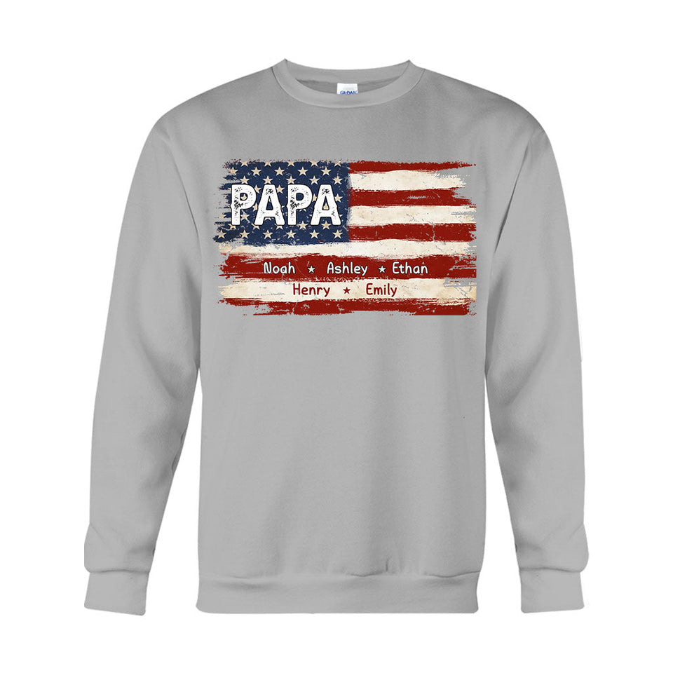 Dad's Life 4th Of July - Personalized Father T-shirt And Hoodie