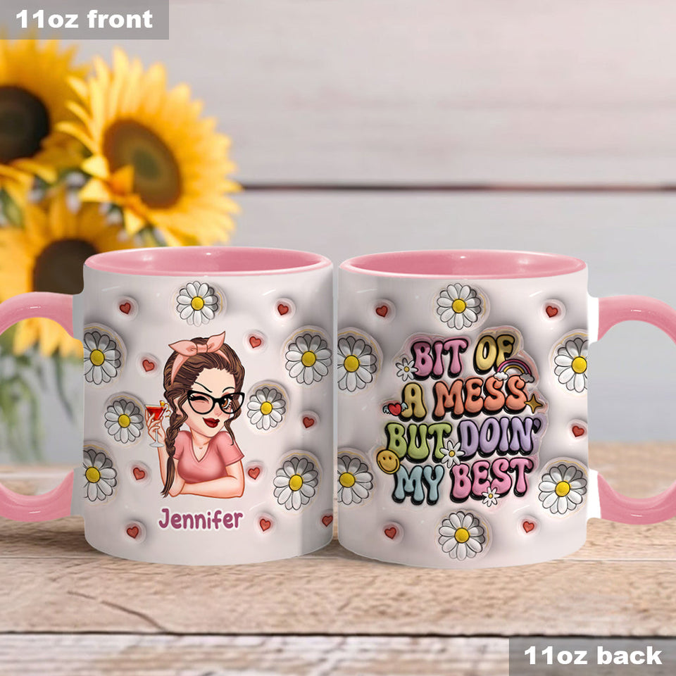 Doing My Best - Personalized Accent Mug