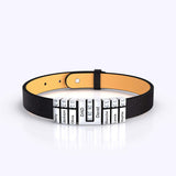 Dad's Bracelet With Charms - Personalized Father Men's Bracelet With Charms