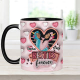 Besties forever - Personalized Bestie Accent Mug