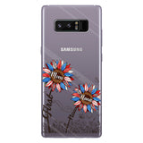 First Mom Now Grandma Sunflower Version - Personalized Grandma Clear Phone Case