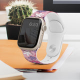 Puffy Pink Floral Apple Watch Band - Personalized Apple Watch Band