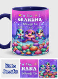 This Grandma Belongs To Sea Turtle Version - Personalized Grandma Accent Mug