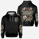 Dragonfly & Flowers - Personalized Dragonfly All Over Shirt