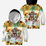 Love Being Called Grandma Highland Cow Summer Vibes - Personalized All Over Shirt