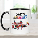Dad's Pit Crew - Personalized Racing Accent Mug