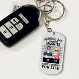 Dad/Mom And Smartass Daughter/Son - Personalized Father Stainless Steel Keychain