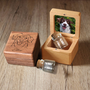 Miss You Lil Bud - Personalized Dog Pet Fur Keepsake