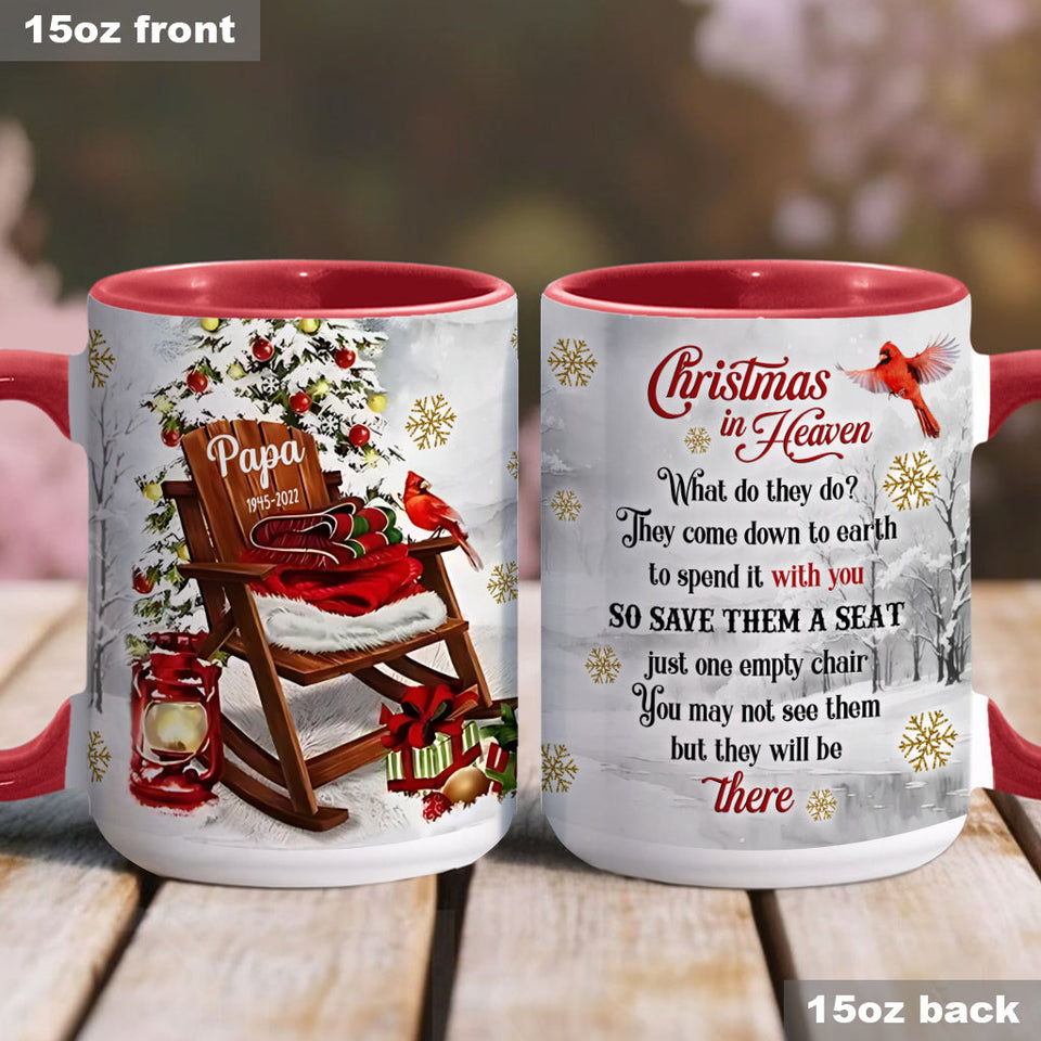 Christmas In Heaven - Personalized Memorial Accent Mug