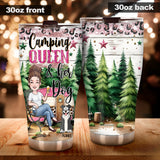 Glamping Queen & Her Dogs/ Cats... - Personalized Camping Tumbler