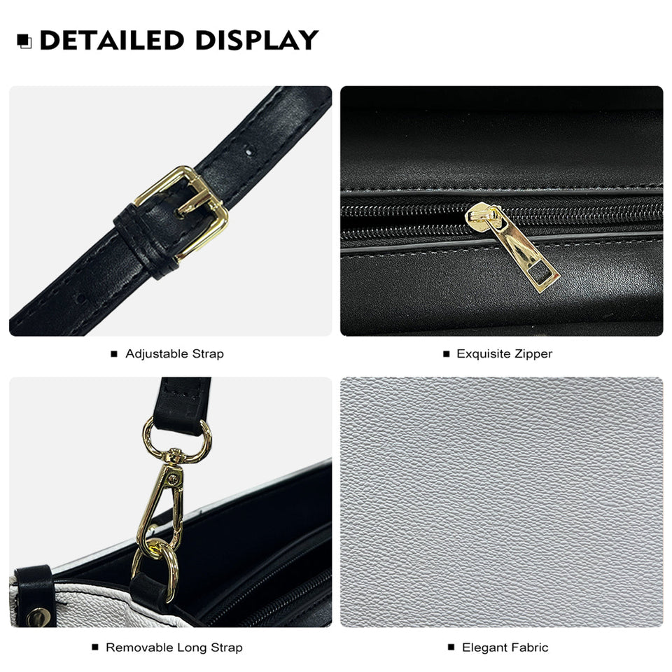 Cute Little Highland Cow - Personalized Leather Handbag