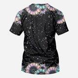 Zero F Given Pink Blue Sunflower - Personalized Skull All Over Shirt