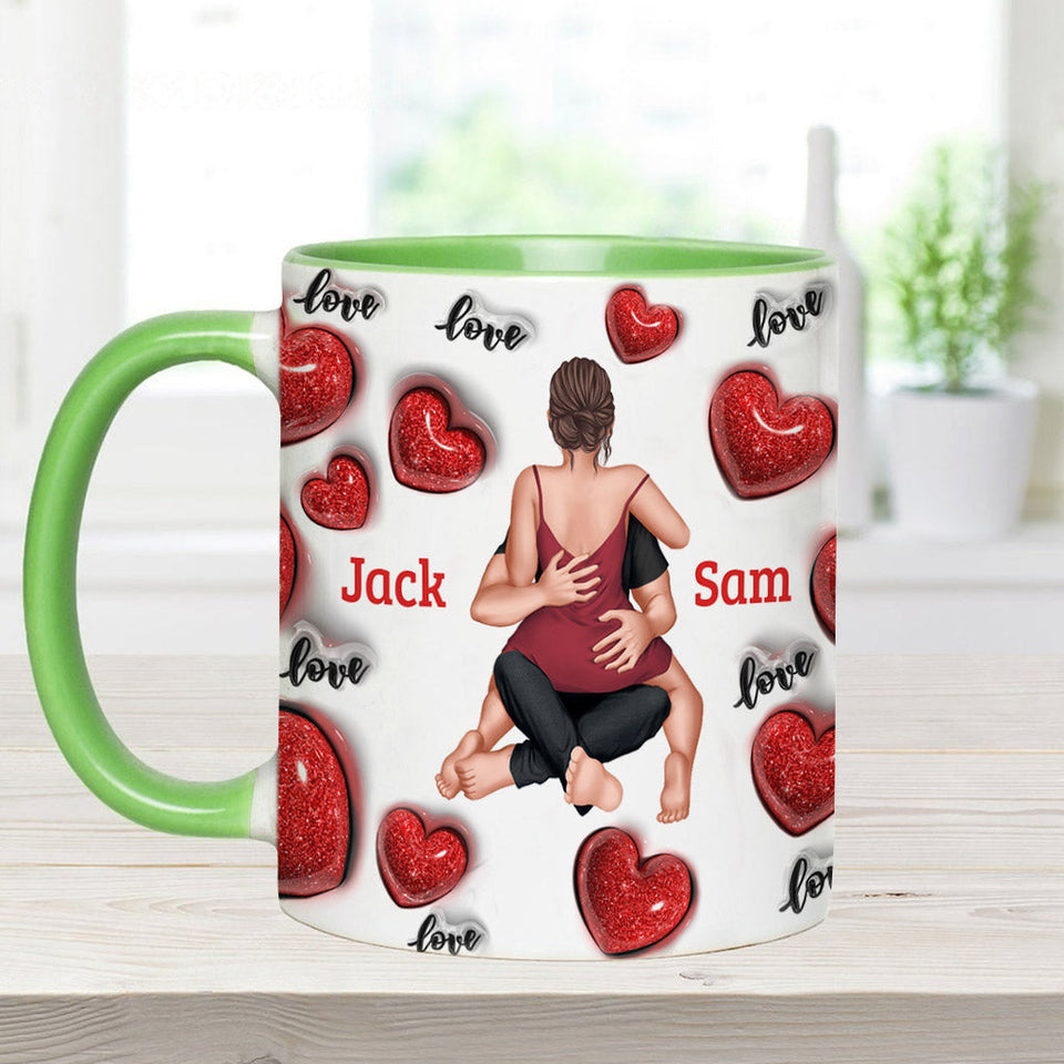 Everyday I Love You - Personalized Couple Accent Mug