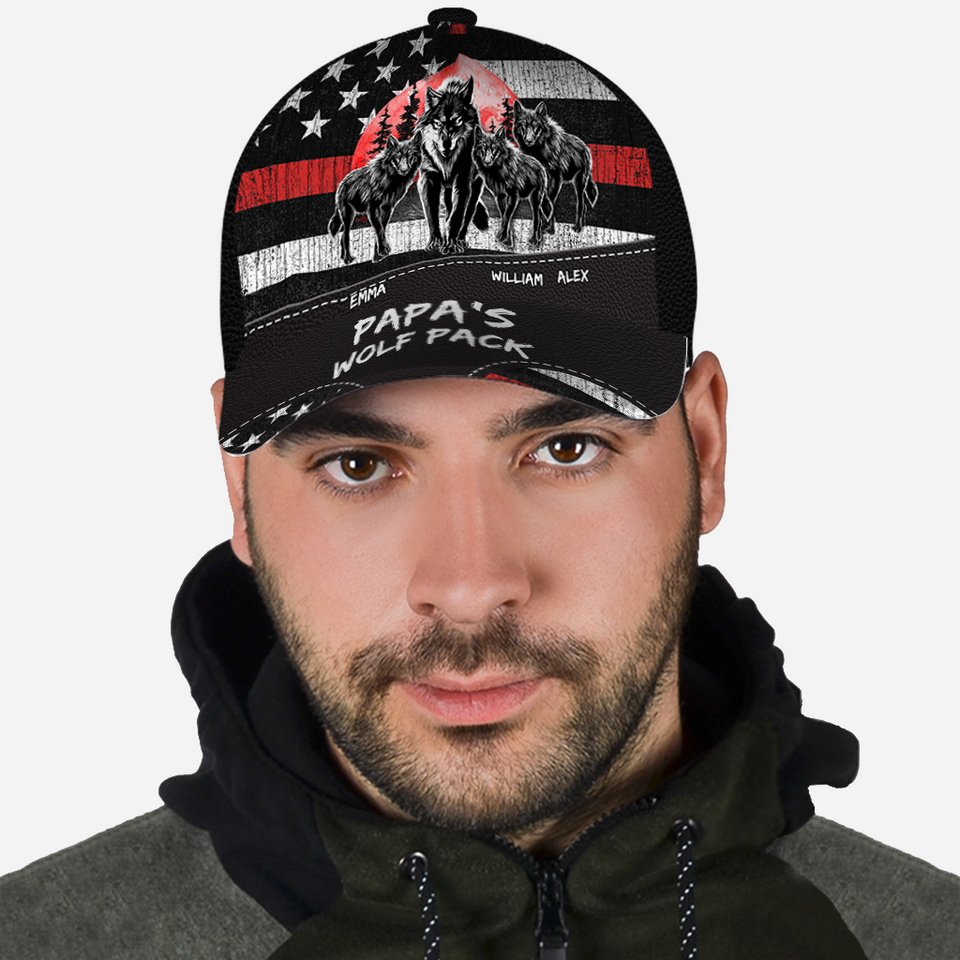 Wolf Pack - Personalized Grandpa Classic Cap