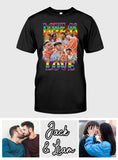 Love Is Love Bootleg Rainbow - Personalized LGBT Support T-shirt And Hoodie