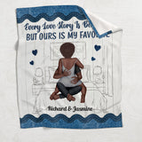 Ours Is My Favorite - Personalized African American Blanket