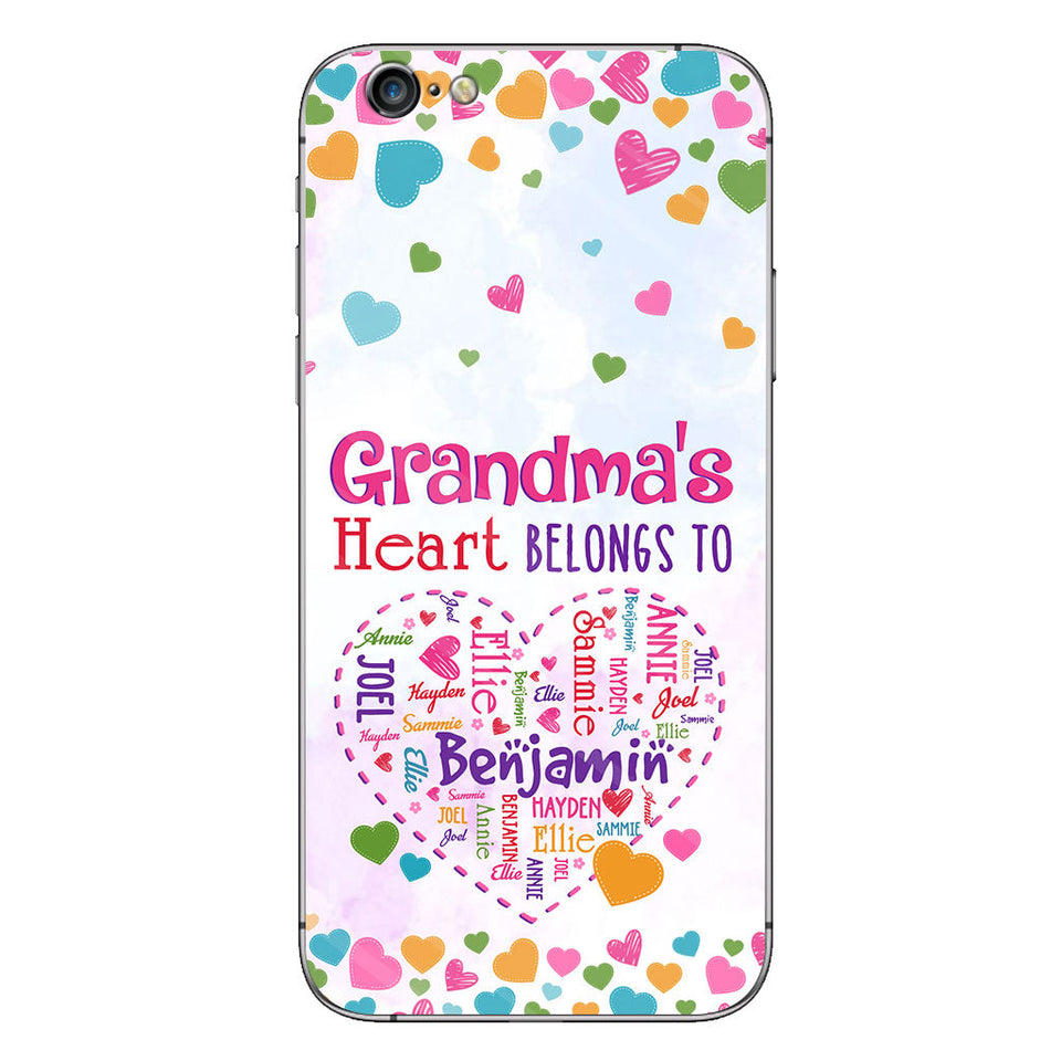 Grandma's Heart - Personalized Grandma Phone Case