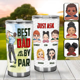 Best Dad by Par Any Title - Personalized Golf Tumbler