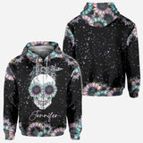Zero F Given Pink Blue Sunflower - Personalized Skull All Over Shirt