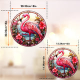 Love Flamingos - Personalized Flamingo Window Hanging Suncatcher Ornament