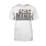 Vintage Checkered Mama Dada Mini Grandma Grandpa - Personalized Mother T-shirt And Hoodie