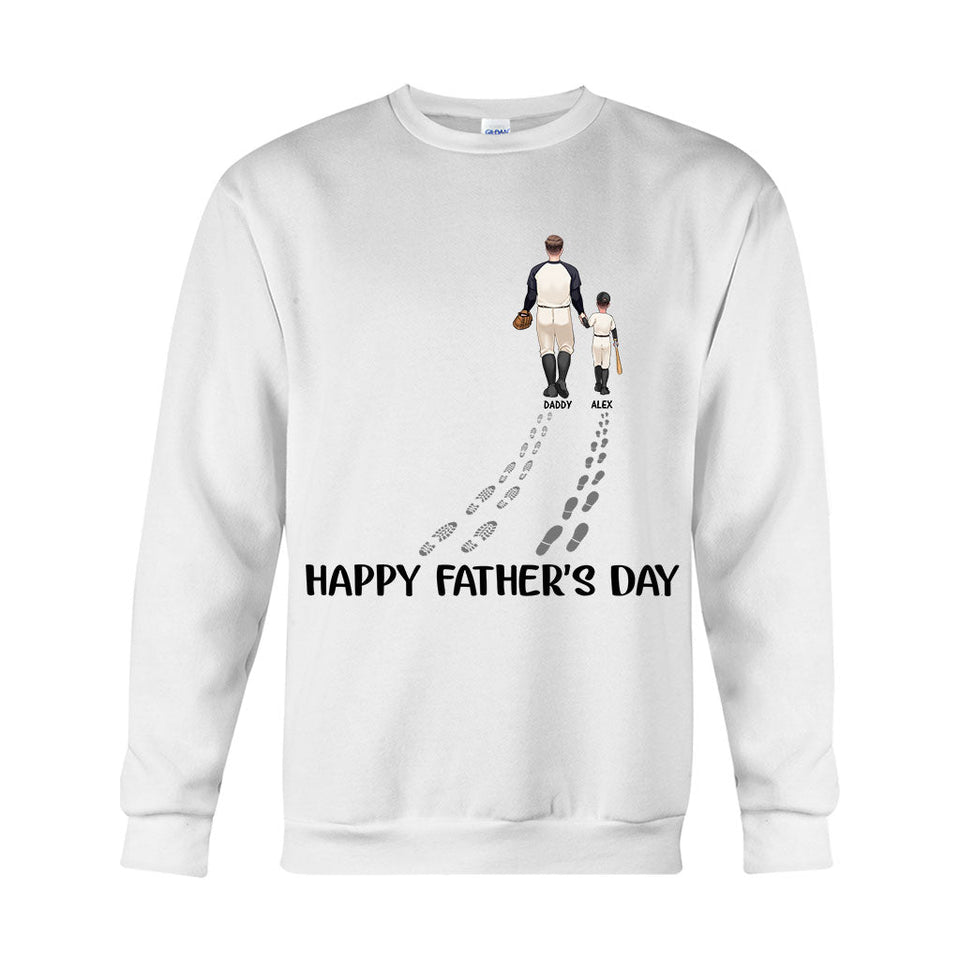 Happy Father's Day Baseball Dad - Personalized Baseball T-shirt And Hoodie