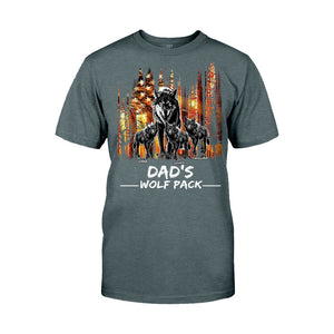 Dad's Wolf Pack - Personalized Father T-shirt And Hoodie