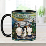 You & Me And The Dogs - Personalized Camping Accent Mug