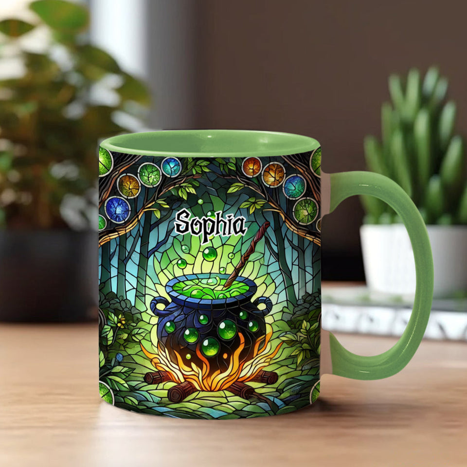 Witch's Cauldron - Personalized Witch Accent Mug