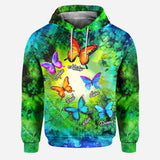 Love Being Grandma Beautiful Butterflies - Personalized Grandma Hoodie and Leggings