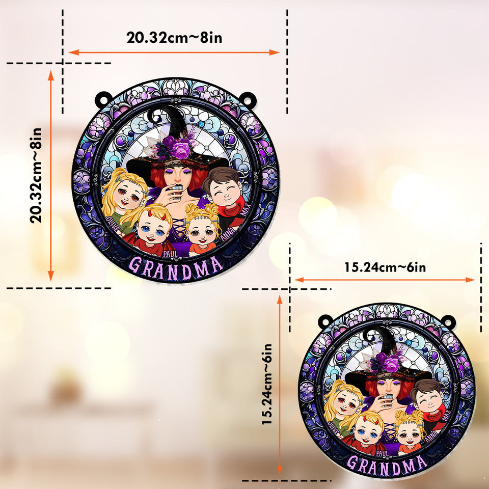 Grandma - Personalized Grandma Window Hanging Suncatcher Ornament