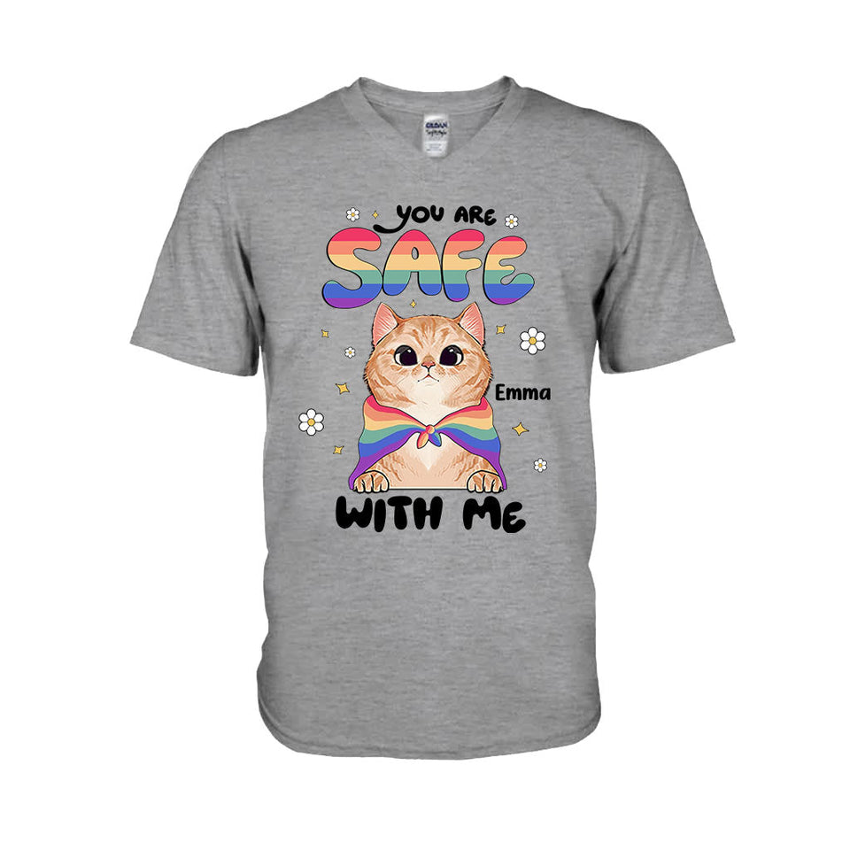 You Are Safe - Personalized LGBT Support T-shirt And Hoodie