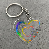 Grandma Mom Hearts - Personalized Grandma Transparent Keychain