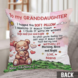 Bear Grandson Granddaughter - Personalized Grandma Throw Pillow