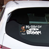 My Other Car Is A Broom - Personalized Witch Decal Full