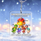 Daddysaurus Grandpasaurus 3D Dinosaurs - Personalized Father Keychain