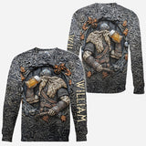 Viking Warrior Drinking Legend - Personalized Viking All Over Shirt
