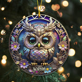 Colorful Owl - Personalized Owl Ornament