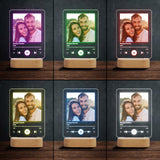 Any Photo And Favorite Song - Personalized Couple Shaped Plaque Light Base