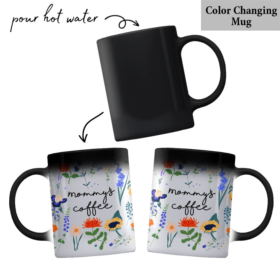Any Title Coffee Cup Botanical Floral Style - Personalized Mother Mug