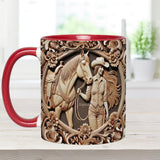 A Girl And Her Horse - Personalized Horse Accent Mug